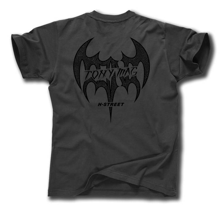 T-MAG Bat Logo T-shirt - Charcoal - SkateTillDeath.com