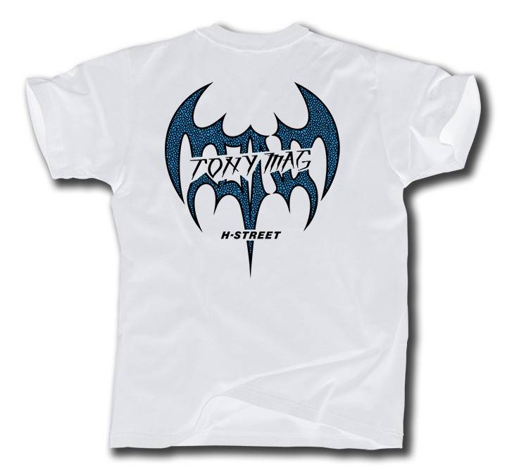 T-MAG Logo "Bat" T-shirt - White - SkateTillDeath.com