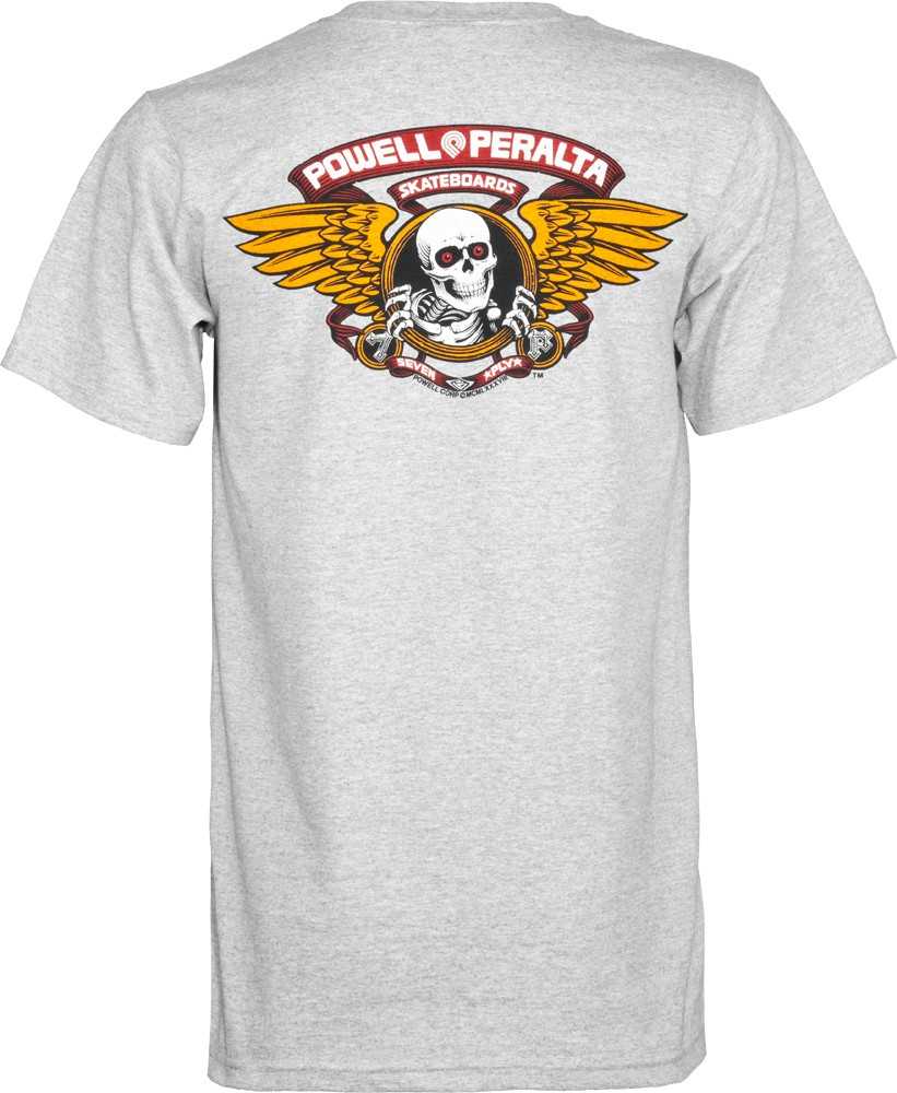 T-shirt Powell-Peralta™Winged Ripper Grey - SkateTillDeath.com
