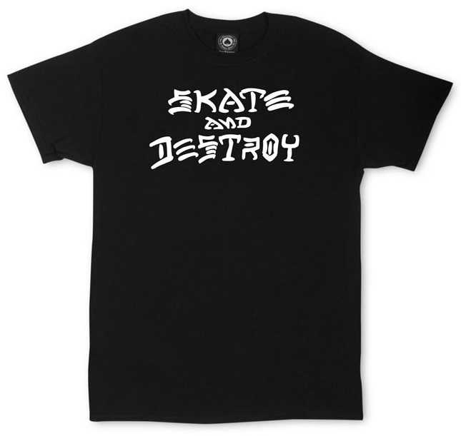 T-Shirt Thrasher Skate And Destroy Black - SkateTillDeath.com