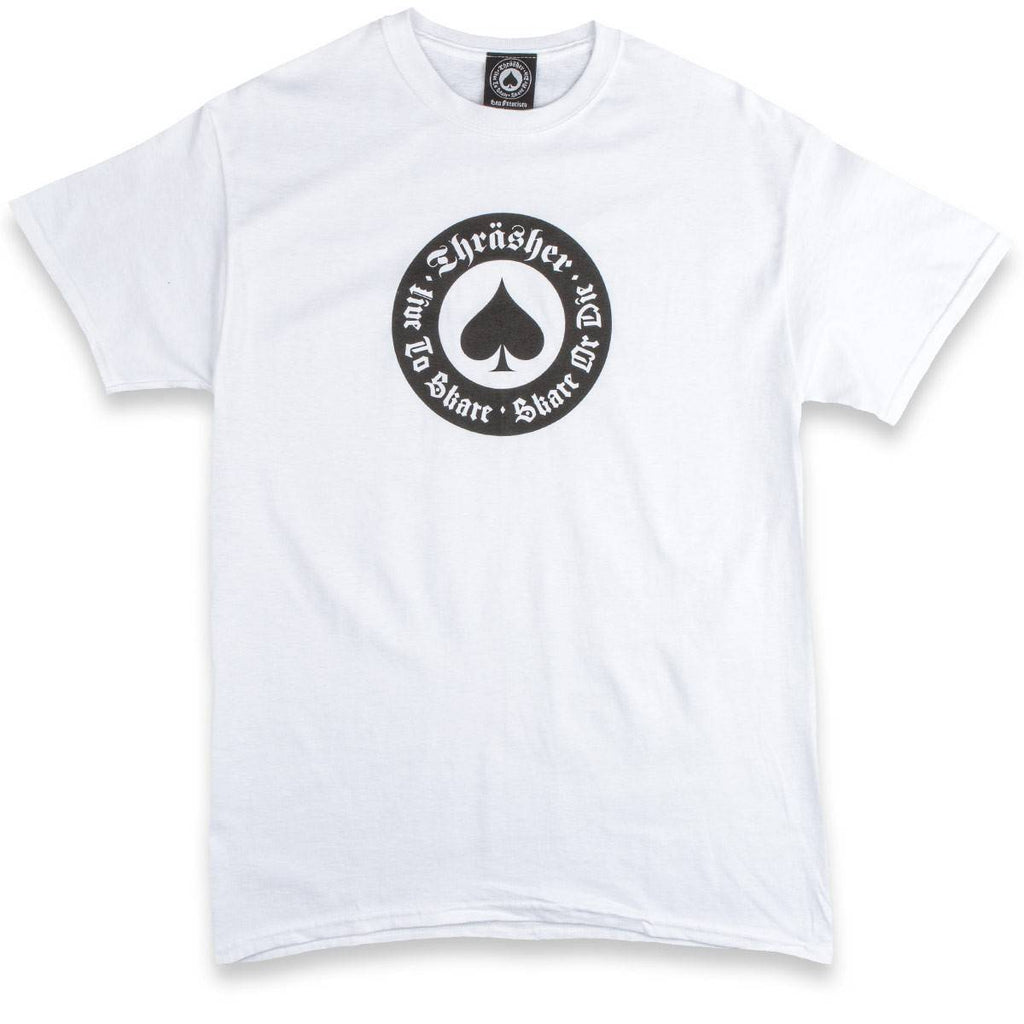 Thrasher Oath T-Shirt White - SkateTillDeath.com