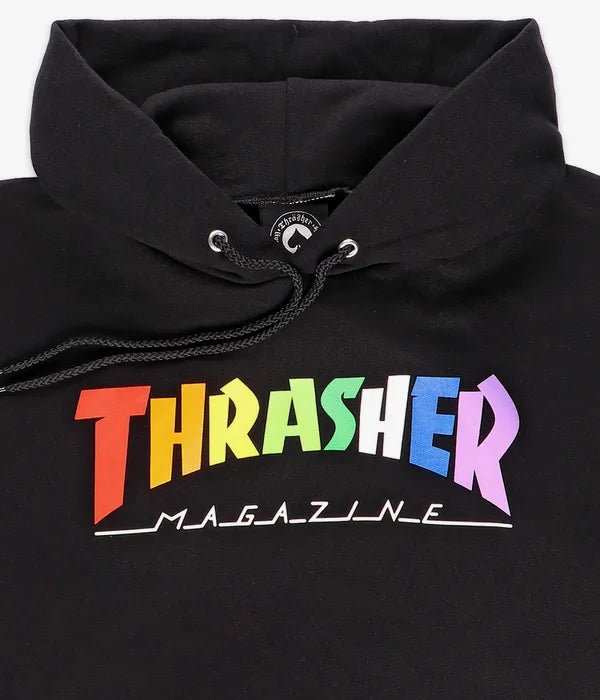 Thrasher Rainbow Mag Hood (Black) - SkateTillDeath.com