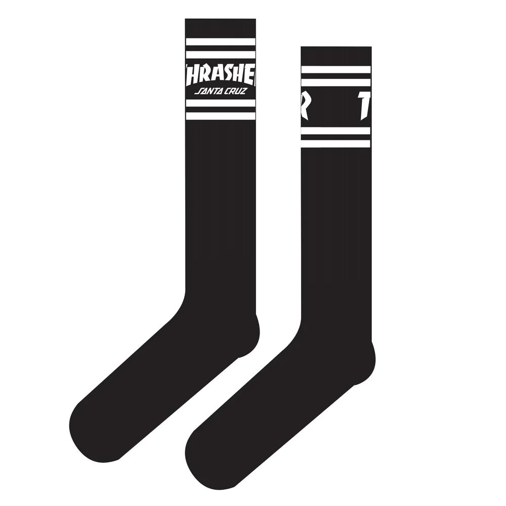 Thrasher SC Strip Santa Cruz Men's Socks - SkateTillDeath.com