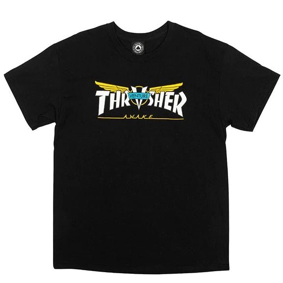 Thrasher Venture Collab T-Shirt Black - SkateTillDeath.com