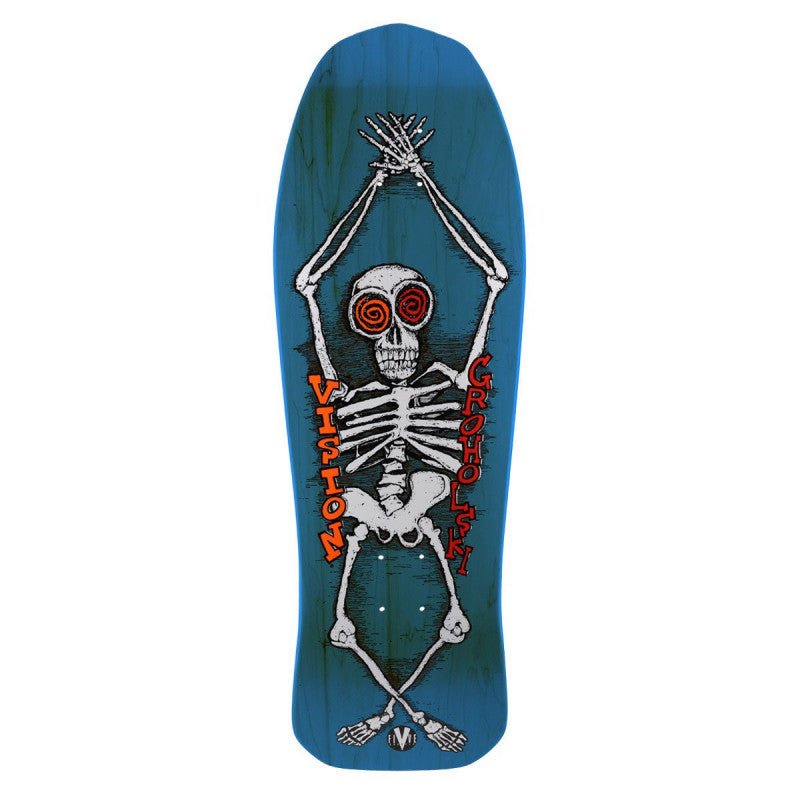 vision groholski skeleton modern concave 10.0" old school skateboard deck - SkateTillDeath.com