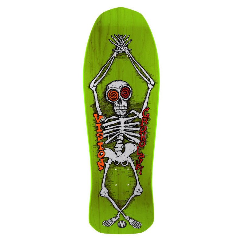 vision groholski skeleton modern concave 10.0" old school skateboard deck - SkateTillDeath.com