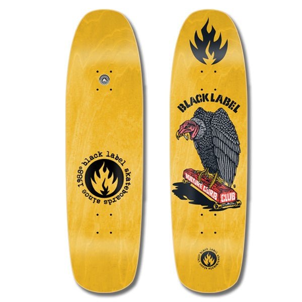 Vulture Curb Club 8.88” Yellow Stain skateboard deck - SkateTillDeath.com